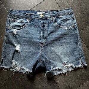 And Now This High Waisted Destructed Jean Shorts